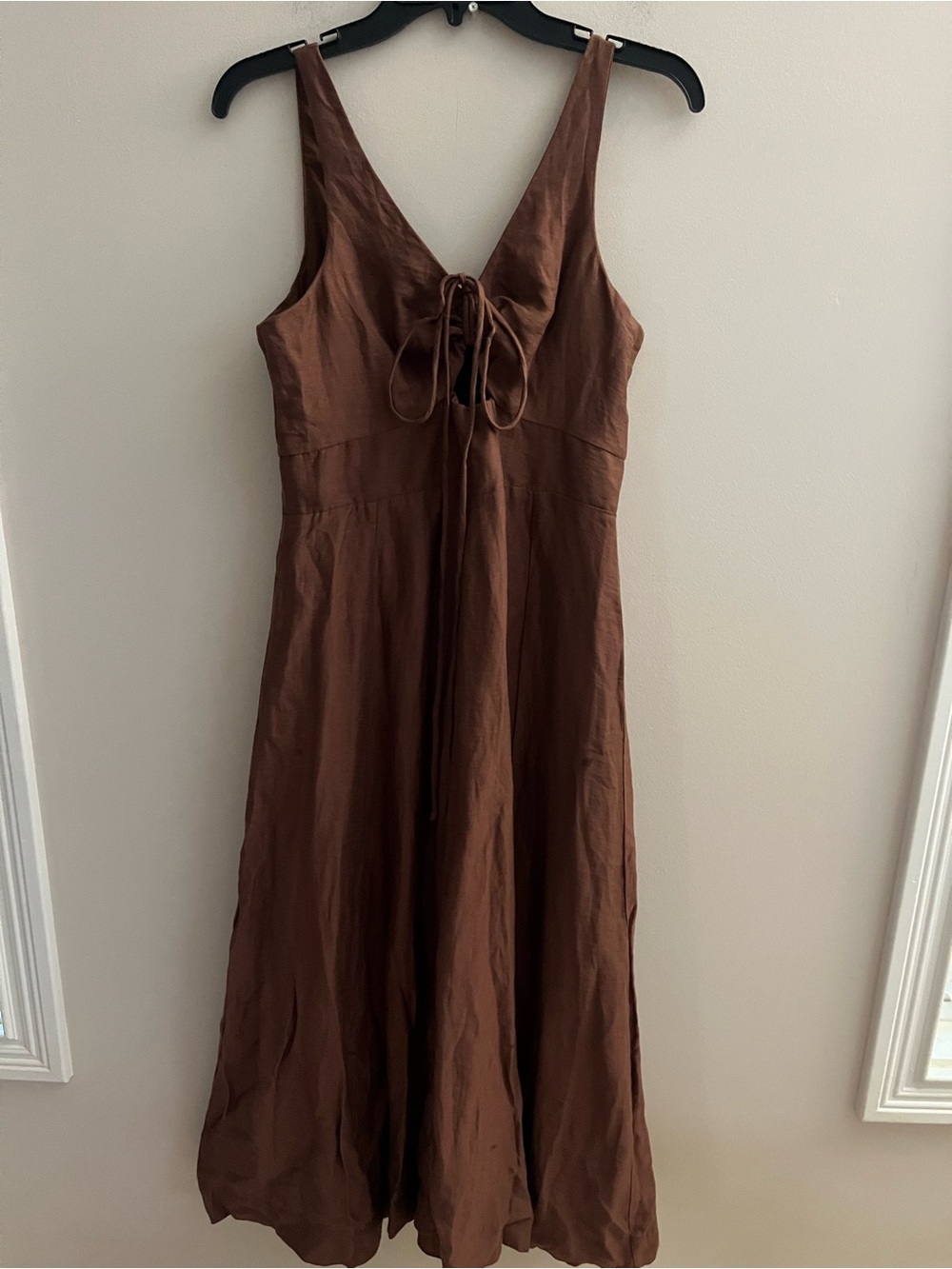 NWOT-Banana Republic Factory Brown Midi Dress, Size 8 - Picture 1 of 4